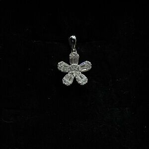 Moissanite Flower Pendant